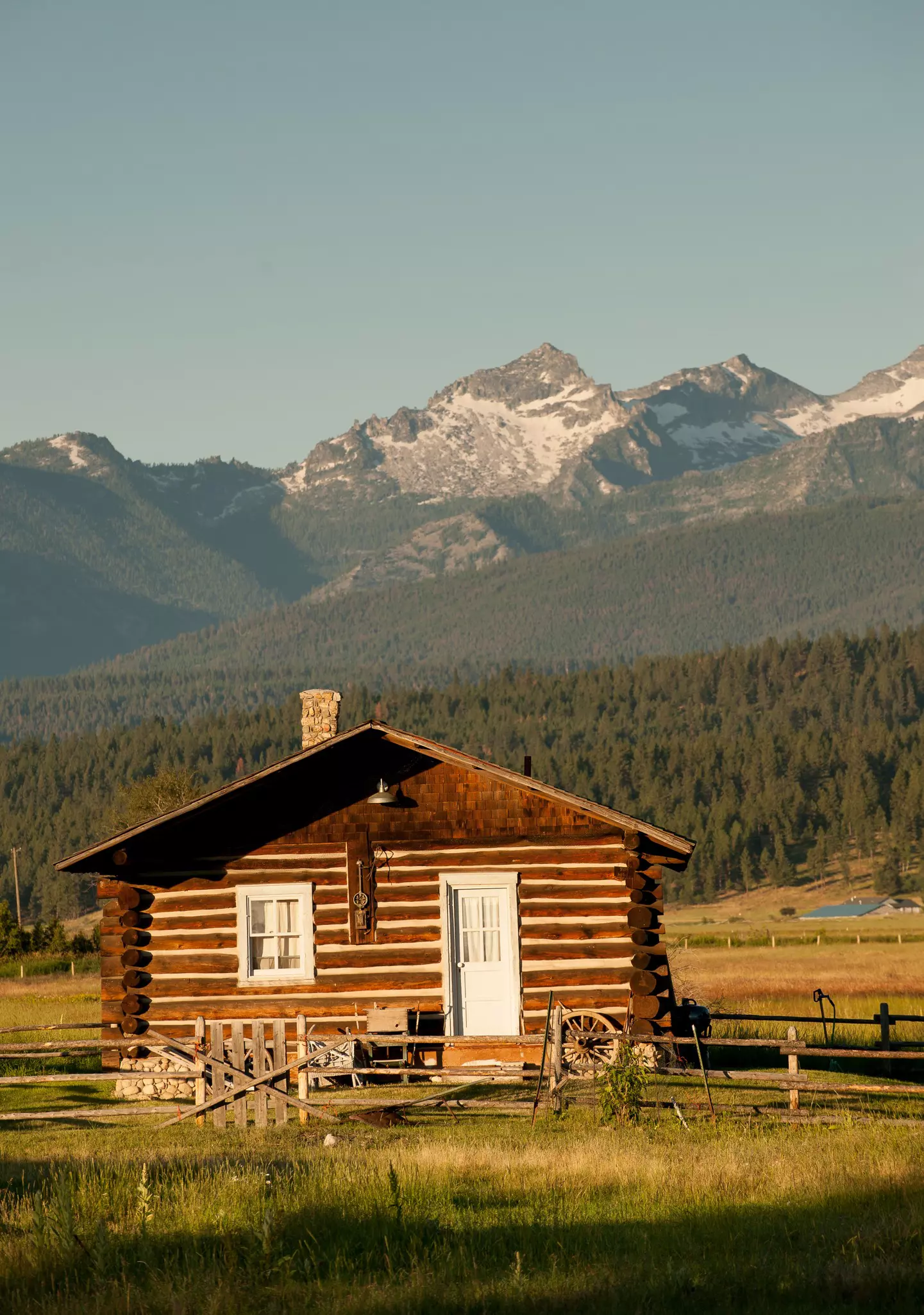 A cabin in the Bitterroot Valley.
