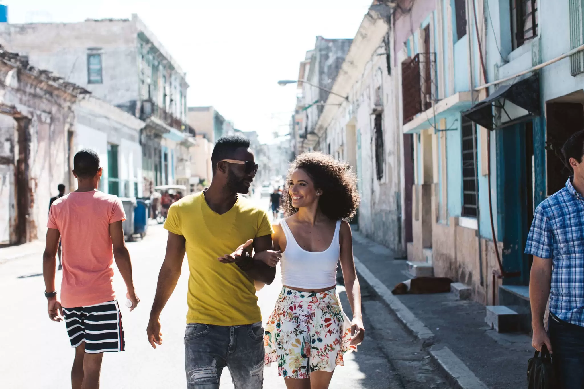 A colorful street scene in Havana, Cuba