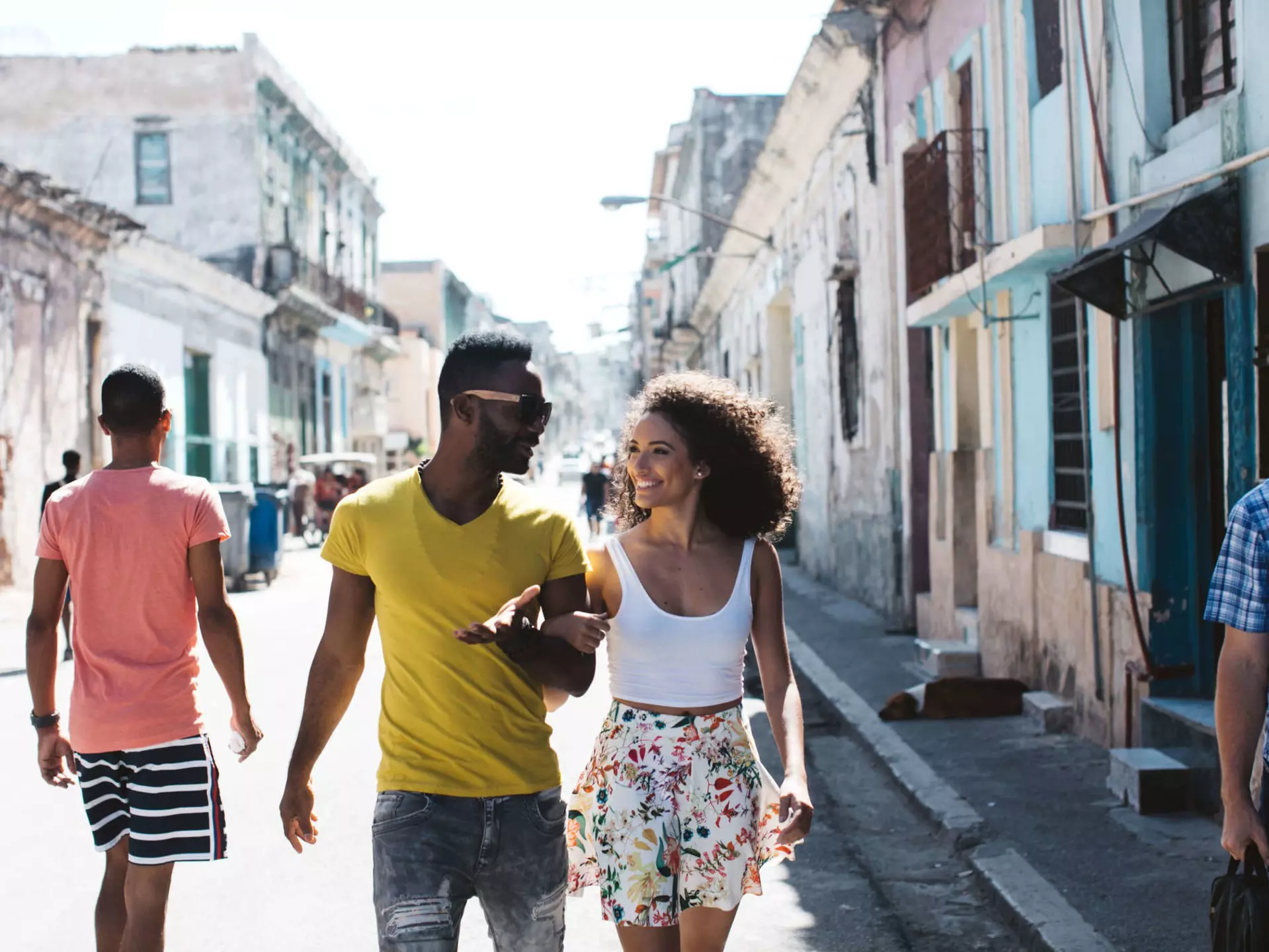 Cuba Lifestyle with two Cuban models on the streets of Havana,
person, street, city, people, Cuba, Havana