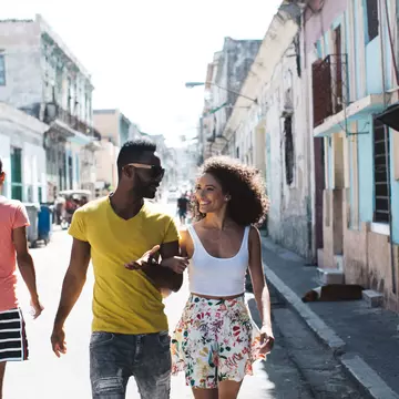 Cuba Lifestyle with two Cuban models on the streets of Havana,
person, street, city, people, Cuba, Havana