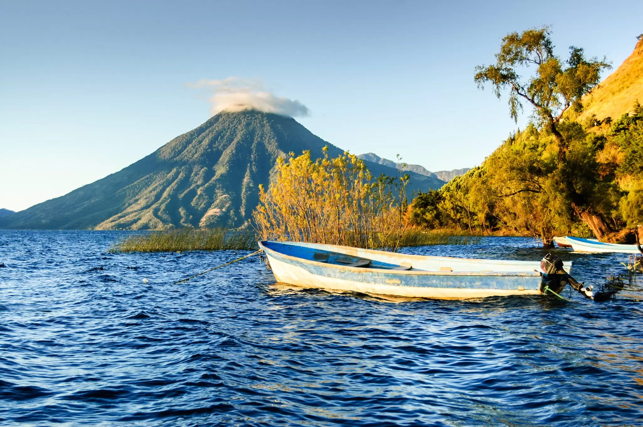 Volcán San Pedro and Lago de Atitlán. loca4motion/Getty Images
