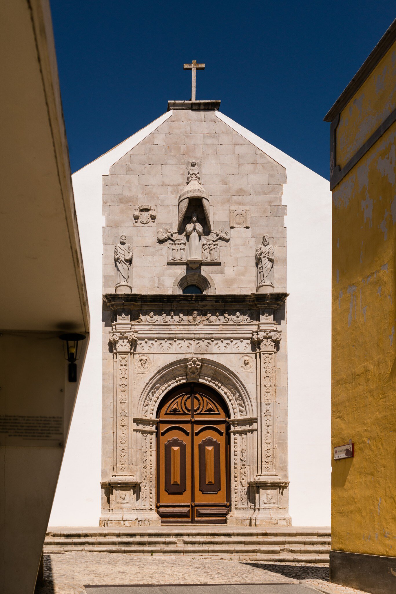 Facade of the Igreja da Misericórdia in Tavira, Portugal.