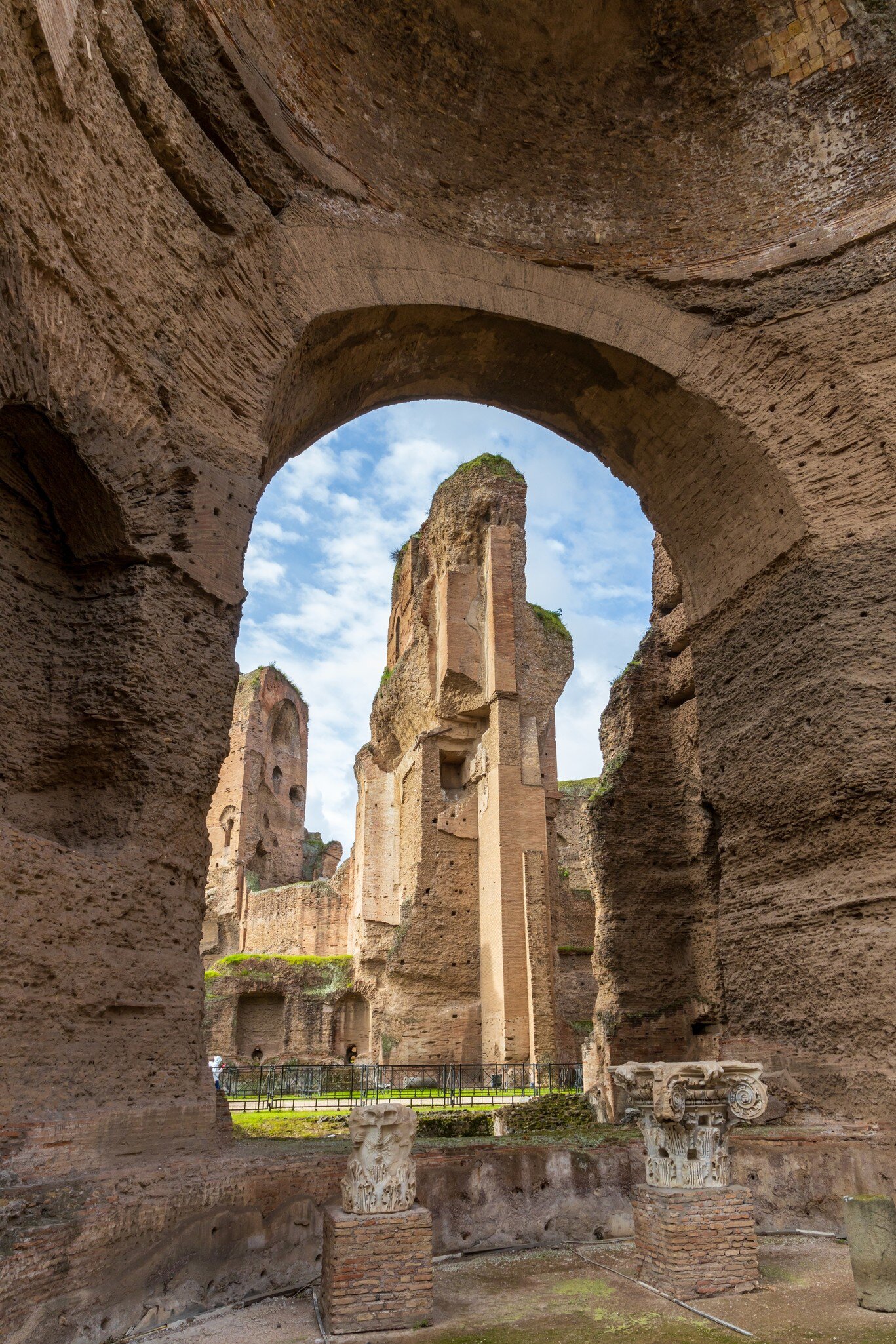 Ancient bath ruins at Terme di Caracalla in Rome, Italy.