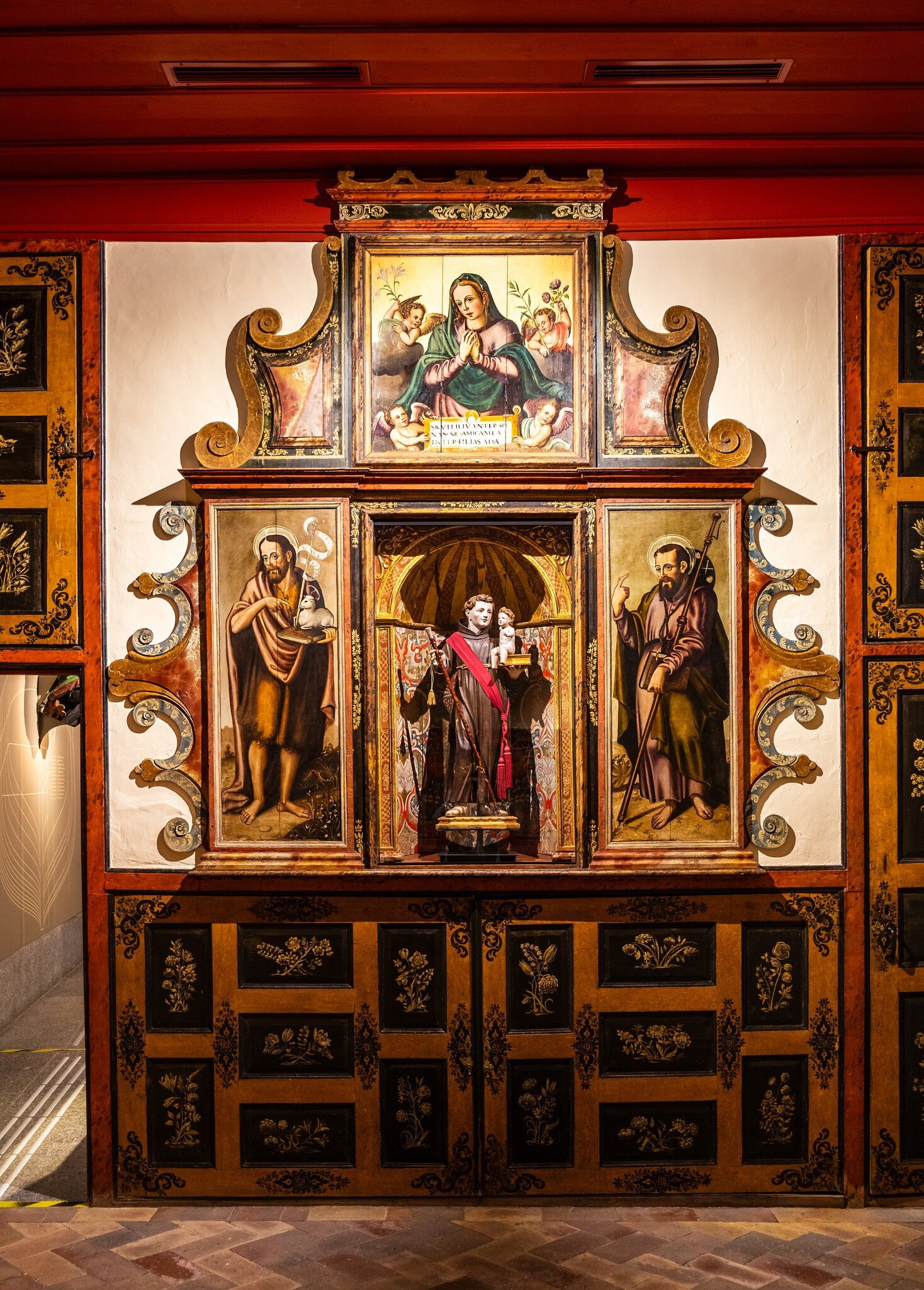 View of an altarpiece at the Museu de Lagos in Portugal.