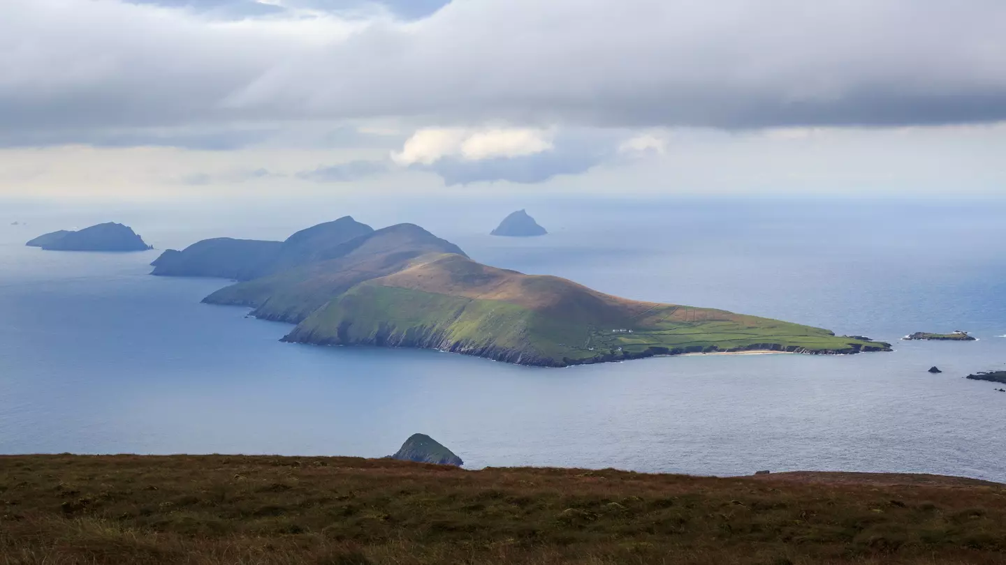 Views over The Great Blasket from the window of the caretakers cottage