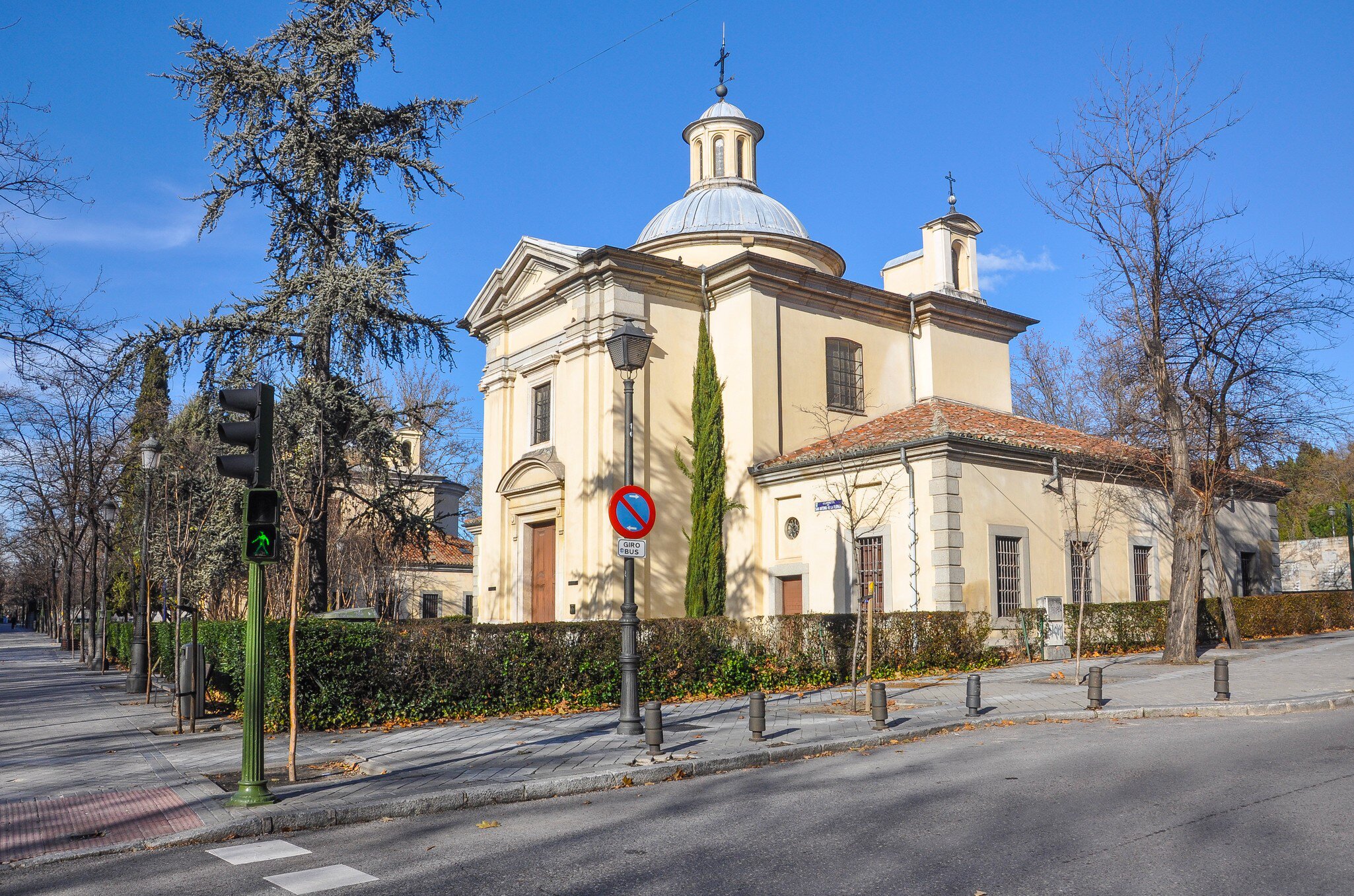 Exterior view of the Ermita de San Antonio de la Florida in Madrid, Spain.