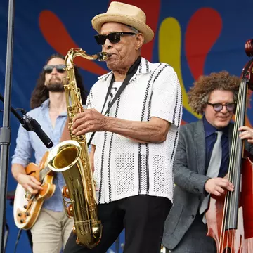 Charlie Gabriel performing at the Fairgrounds Race Track in New Orleans. Adam McCullough/Shutterstock