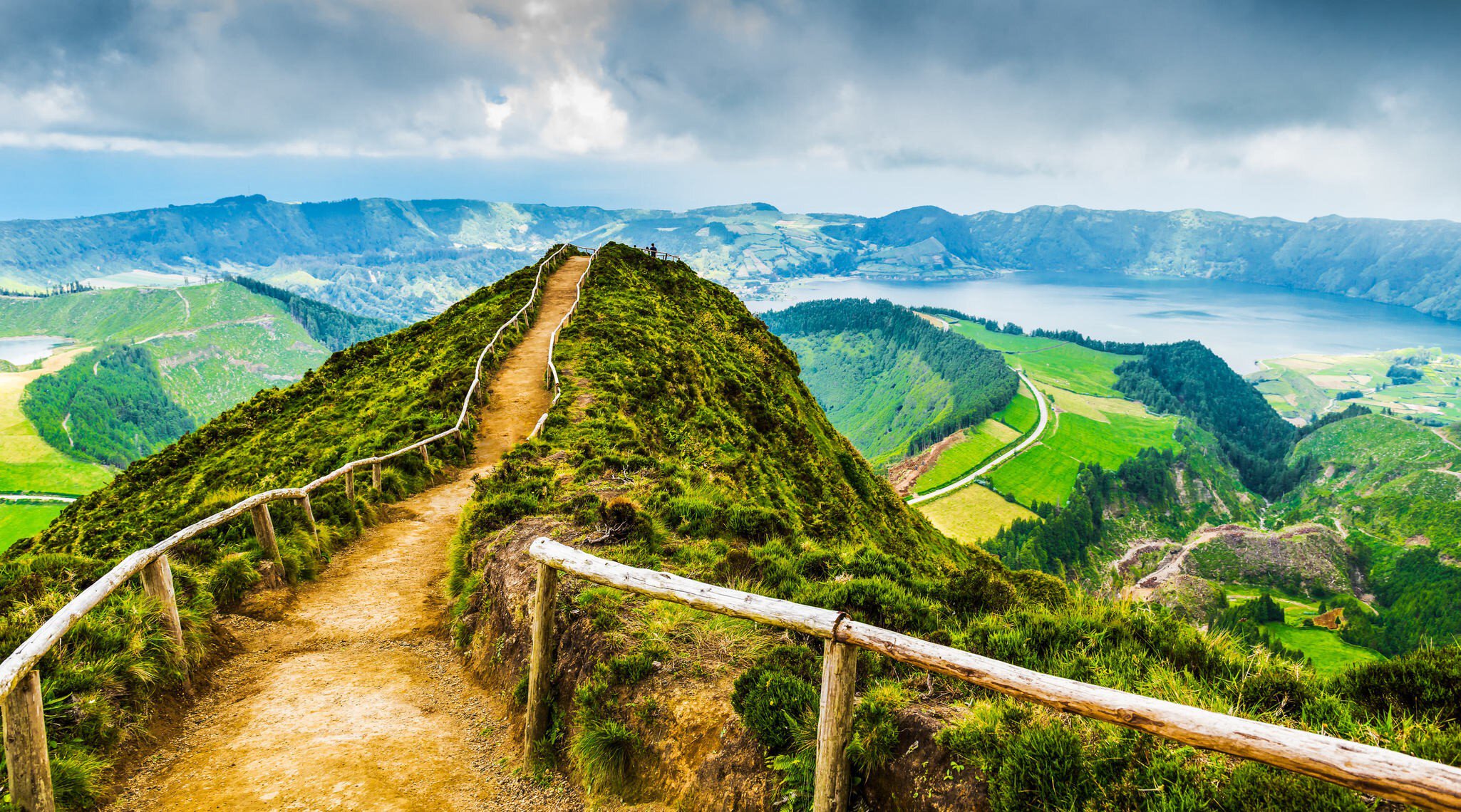 Walking path leading to a view on the lakes of Sete Cidades, Azores, Portugal
7, atmosphere, azores, background, beautiful, blue, cidades, climate, cloud, color, colour, crater, dawn, daybreak, distant, dreamy, early, earth, green, heavenly, heavens, holiday, idyllic, island, lake, landscape, miguel, nature, path, peace, peaceful, pleasant, portugal, road, santiago, sao, scenic, sea, sete, sky, trail, vacation, view, volcano, walking, water, weather