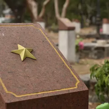 Section of Hang Duong Cemetery for Unknown Soldiers, Con Dao, Vietnam.