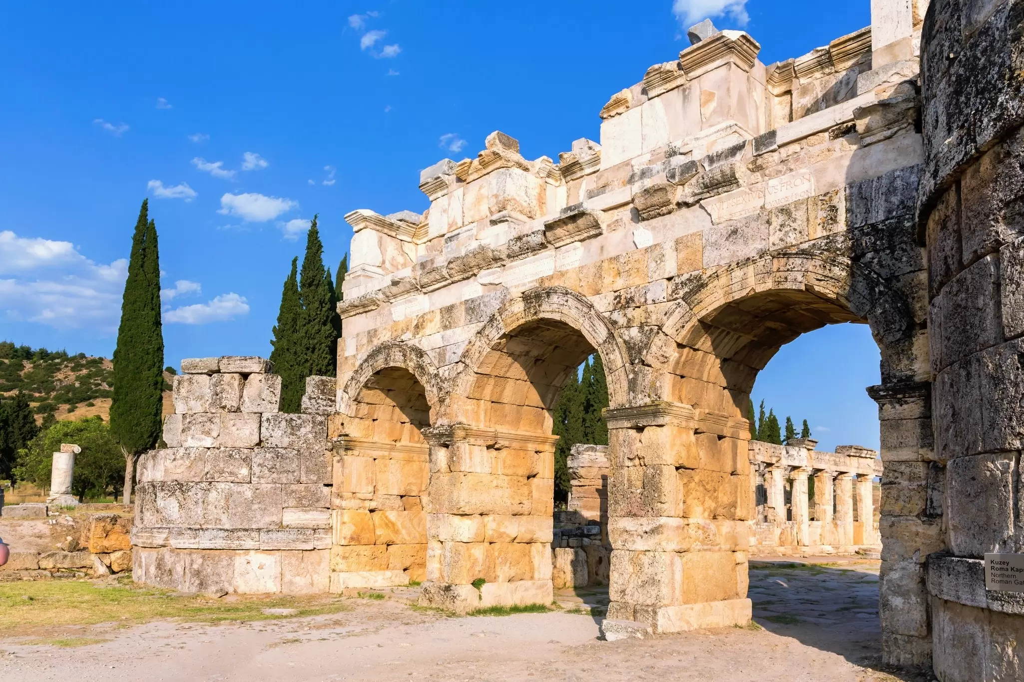 Frontinus Gate, which was the entrance to the ancient city of Hierapolus, in Denizli. Ella_Ca/Shutterstock