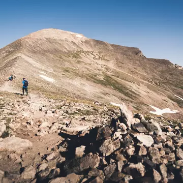 People hiking up the steep section of Quandary Peak in Colorado.   License Type: media  Download Time: 2023-05-12T01:48:19.000Z  User: dermothegarty77  Is Editorial: No  purchase_order: