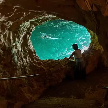 A sea cave at Rosh Hanikra - Israel