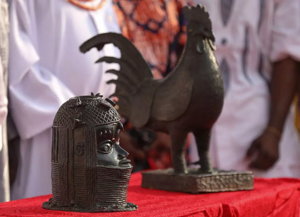 Two bronze Benin artifacts