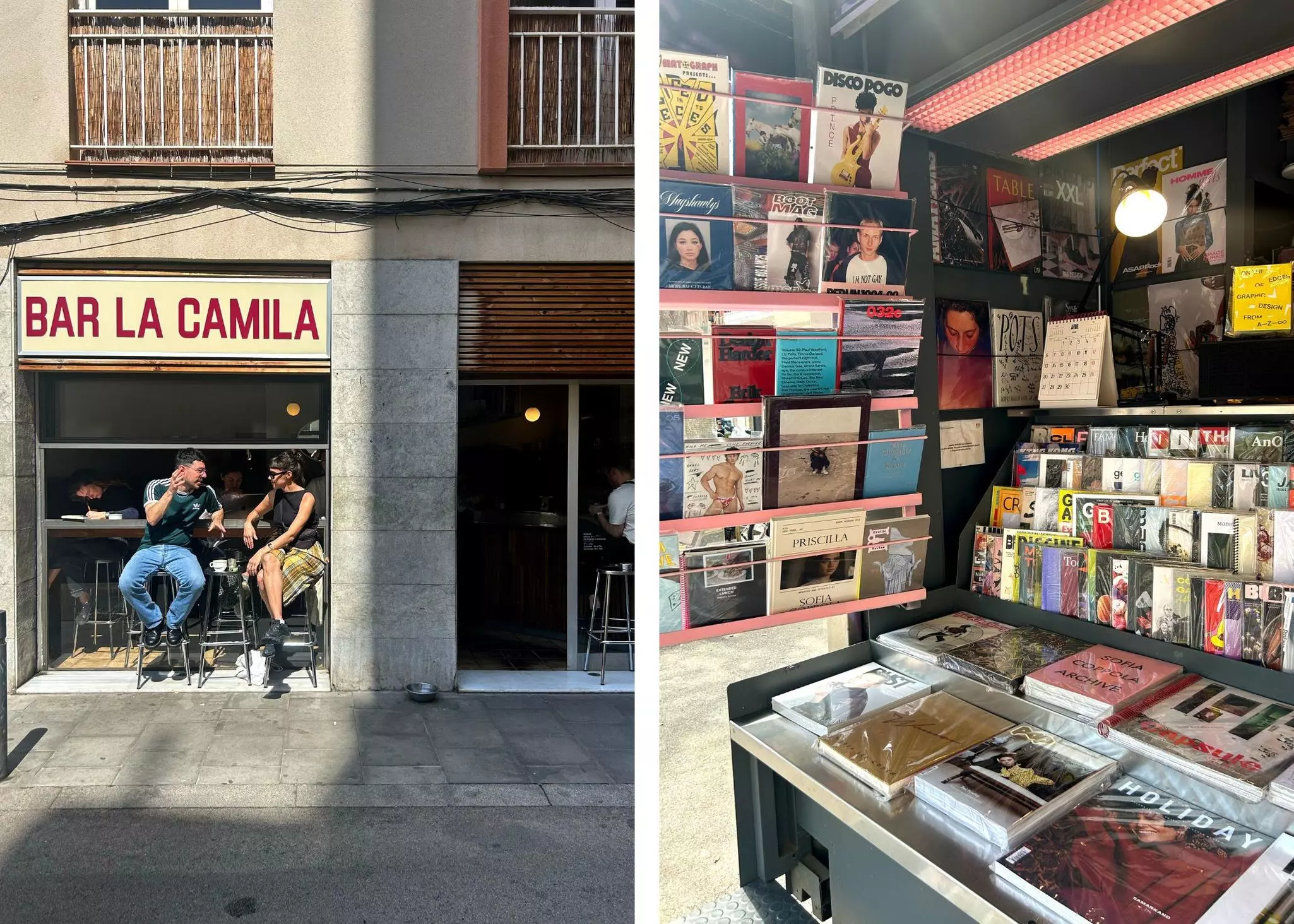 a cafe and bookstore in spain