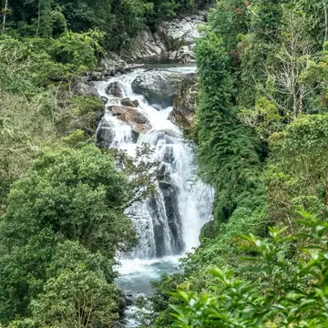 Waterfall within the Cloudbridge reserve in the Talamanca mountains of Costa Rica.