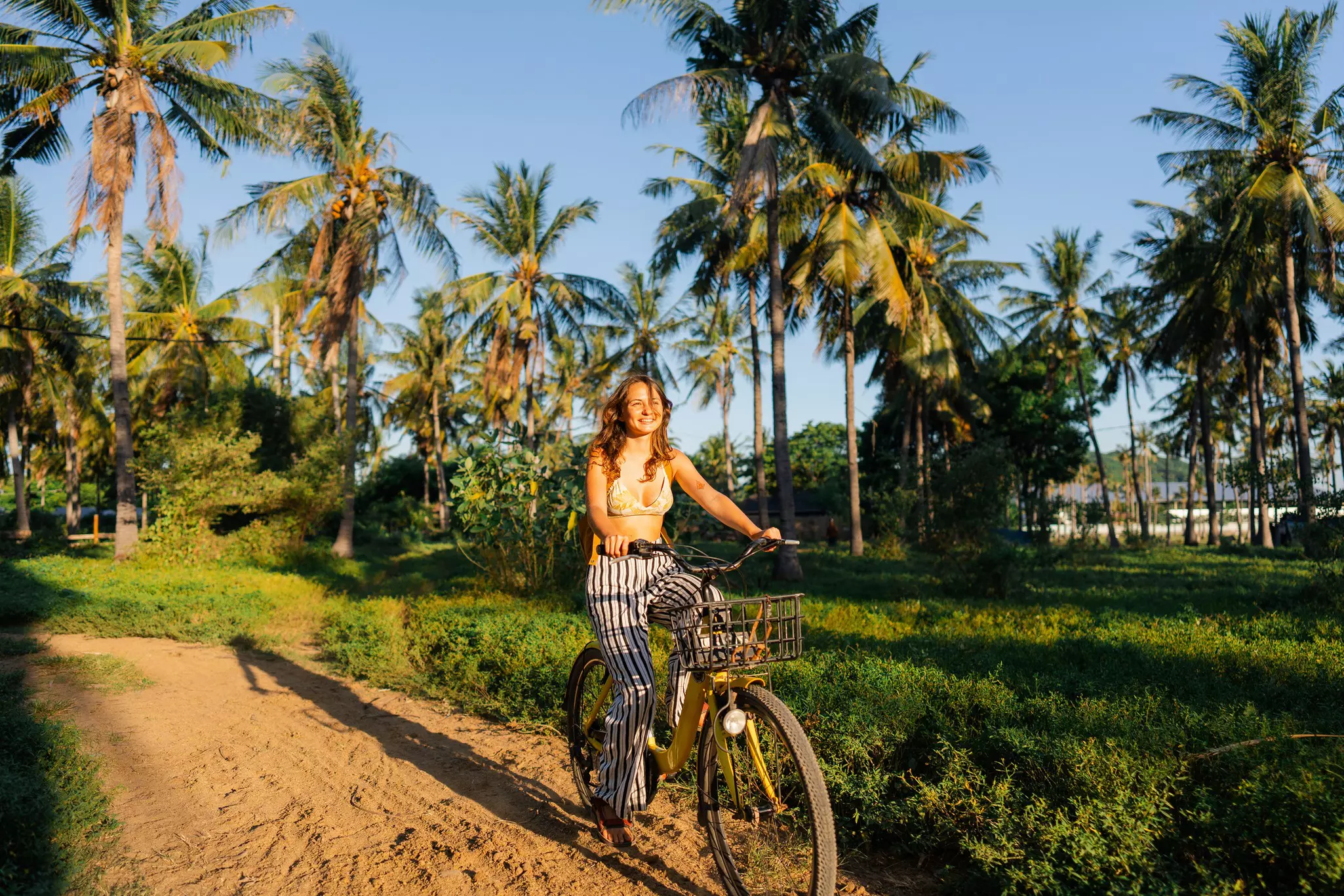 Flat paths and paved roads make cycling an easy island activity © Oleh_Slobodeniuk / Getty Images