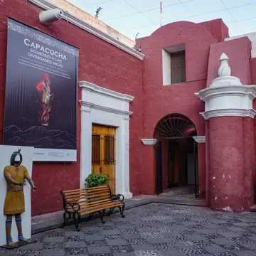Exterior view of the Museo Santuarios Andinos in Arequipa, Peru.