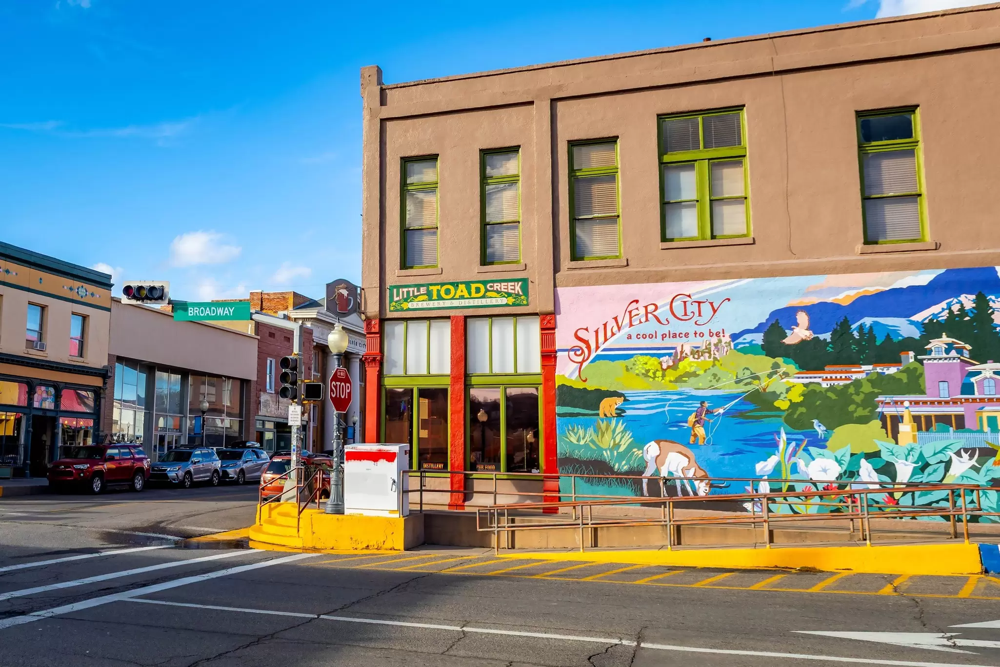 A colorful mural in the center of Silver City, New Mexico. 