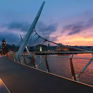 Sunset over Derry, Northern Ireland