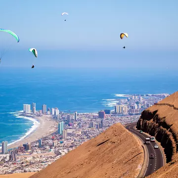 Iquique paraglider, Atacama paraglider.