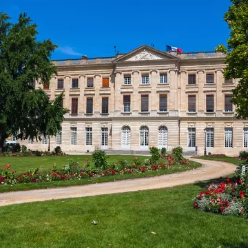 Facade of the Musee des Beaux-Arts de Bordeaux. Fine arts museum of the city of Bordeaux, France.