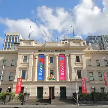 Facade of the Immigration Museum in Melbourne, Australia.