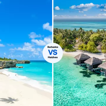 The Maldives and Barbados. We can't believe they are real either. Shutterstock