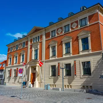 Exterior of Aalborg Historical Museum in Denmark.