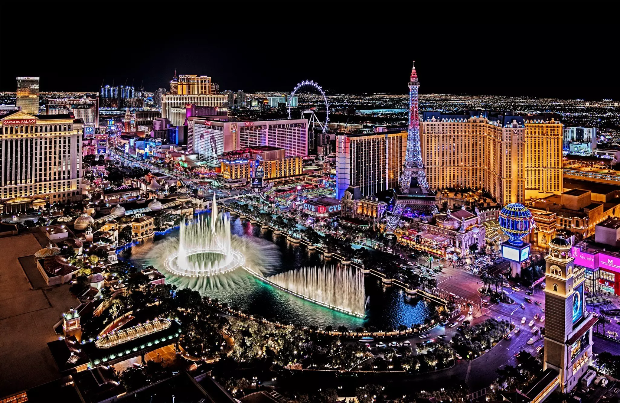 The Las Vegas Strip Tours are perfect at night, and best seen by helicopter ride © randy andy / Shutterstock