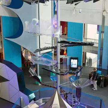H2O interactive exhibit at Questacon. Canberra, Australian Capital Territory (ACT), Australia. Uploaded for use on the LP app
