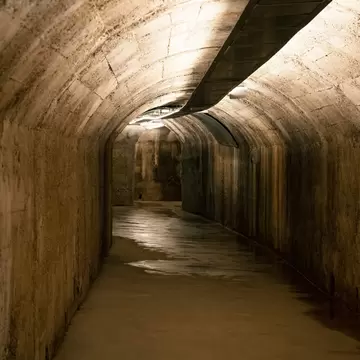 Dark tunnel of underground military shelter Zerostrasse in Pula Croatia   License Type: media  Download Time: 2023-11-04T00:47:53.000Z  User: claramonitto  Is Editorial: No  purchase_order: