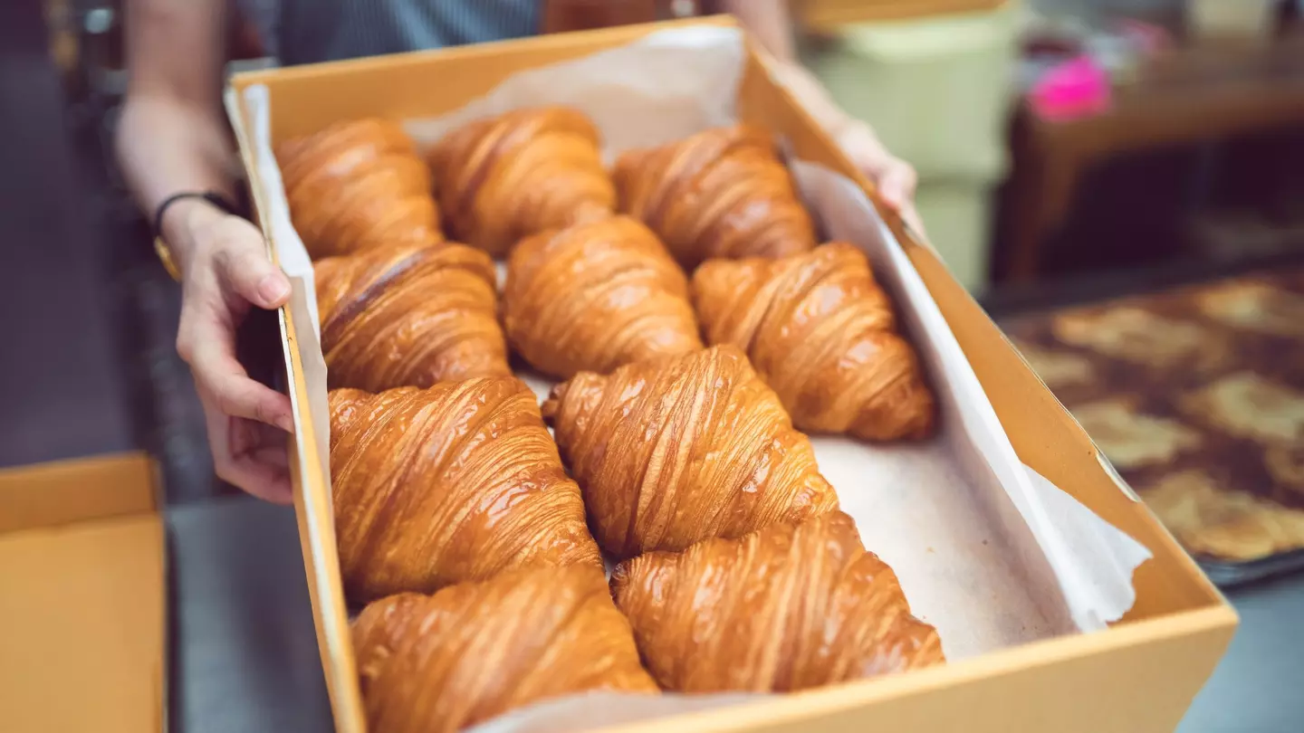 Coffee and chocolate croissants at Dulce de Leche, Valencia