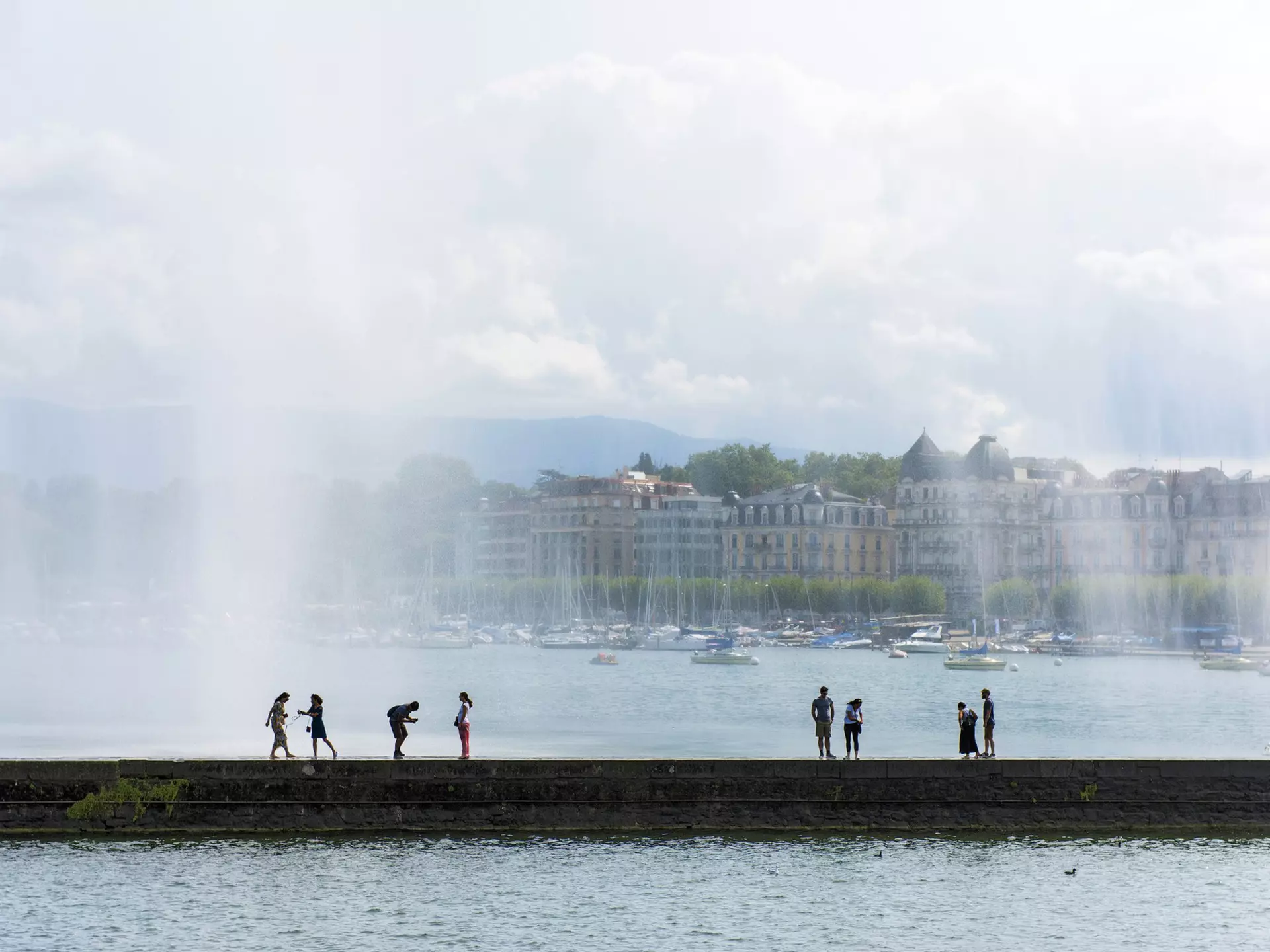Jet d'Eau on Lake Geneva. omersukrugoksu/Getty Images