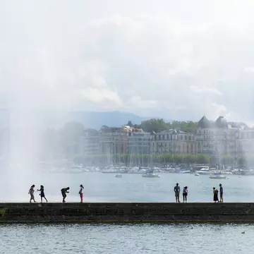 Jet d'Eau on Lake Geneva. omersukrugoksu/Getty Images