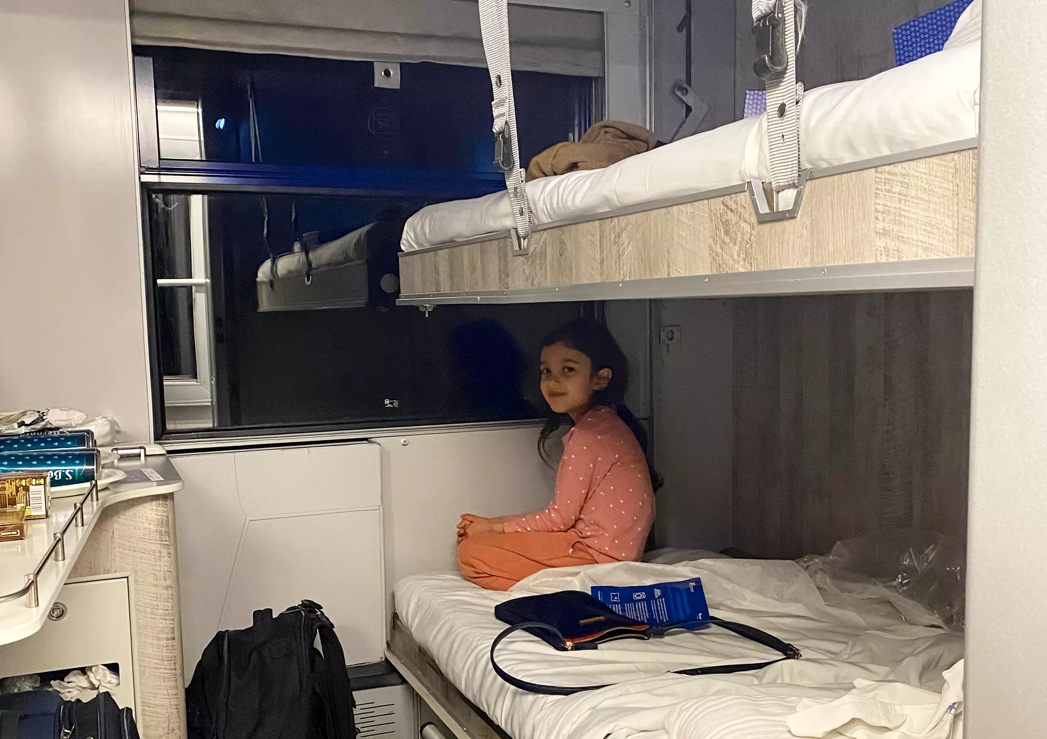 As the train departed, my 5-year-old was wide awake © Monisha Rajesh