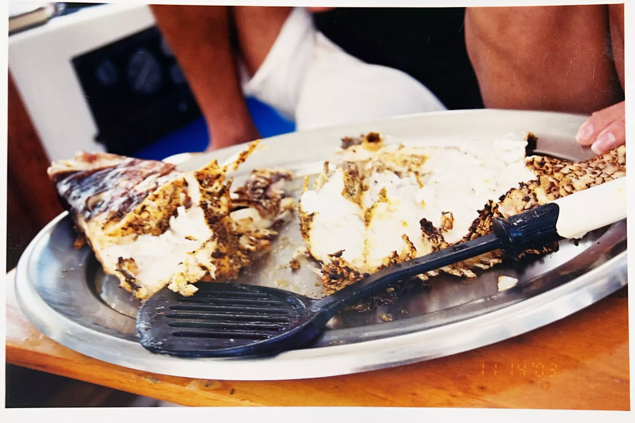 Freshly spearfished lobster