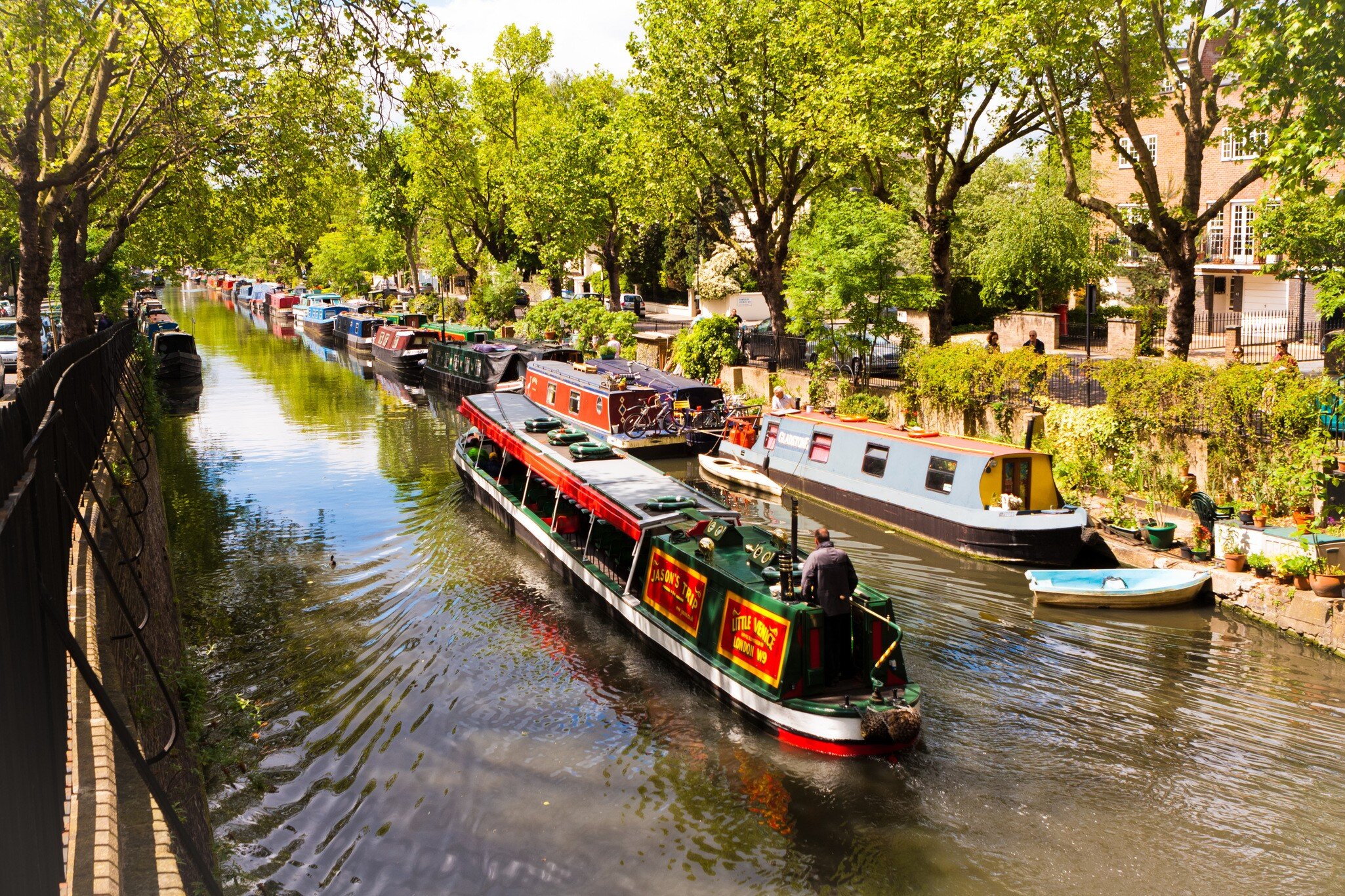 May 25, 2014: 'Little Venice' tourist boat sailing on Regent's Canal.