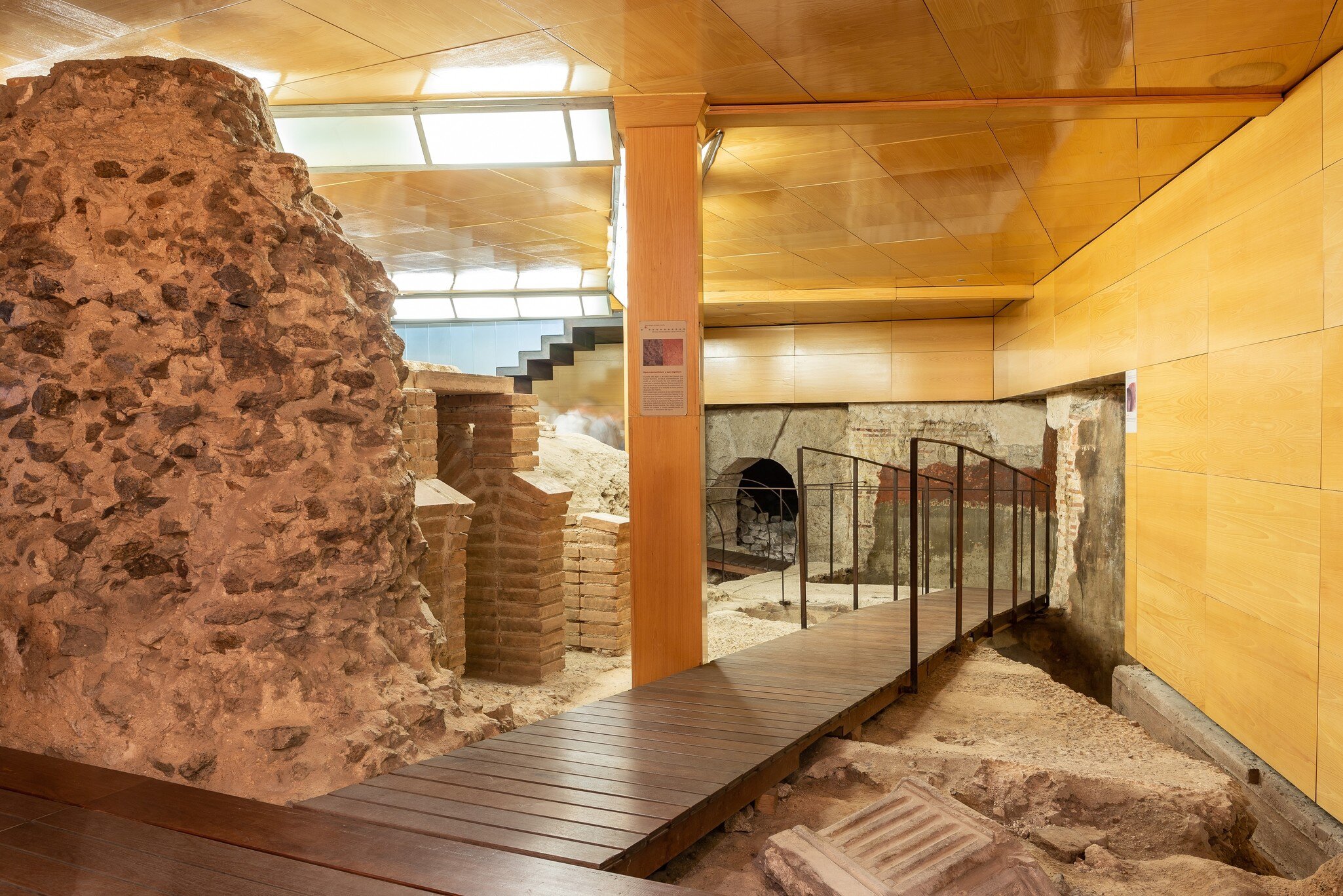 View of the Termas Romanas (Roman baths) of Toledo, Spain.