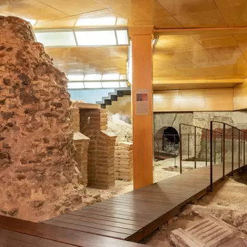 View of the Termas Romanas (Roman baths) of Toledo, Spain.