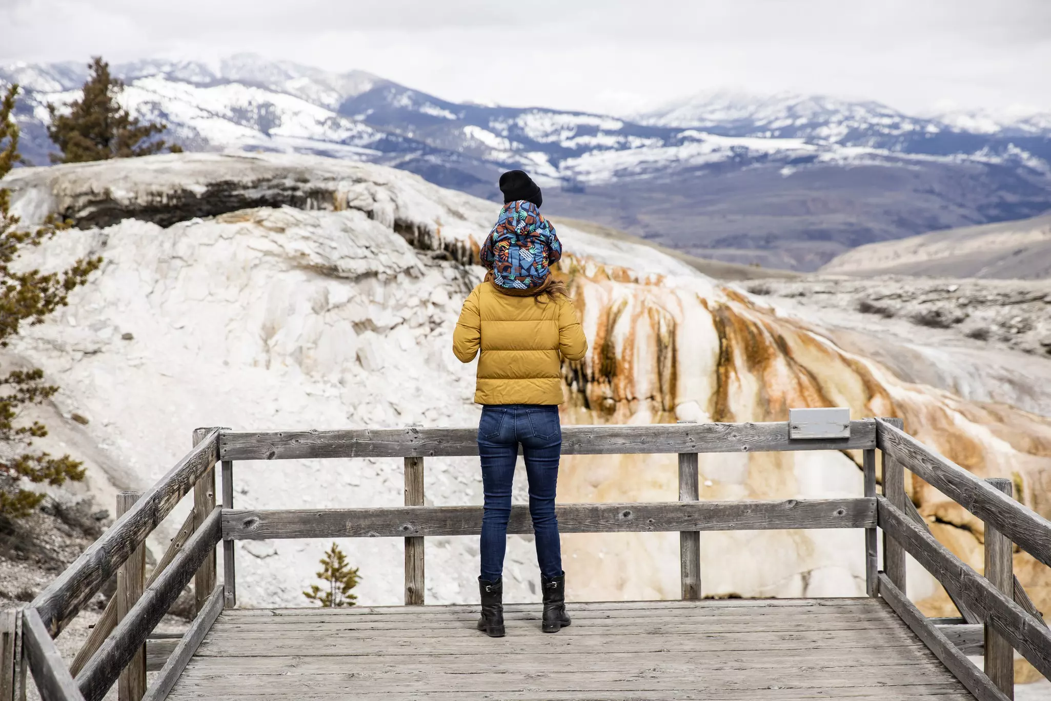 Hikers are encouraged to stay on the boardwalks  in Yellowstone National Park © Getty Images