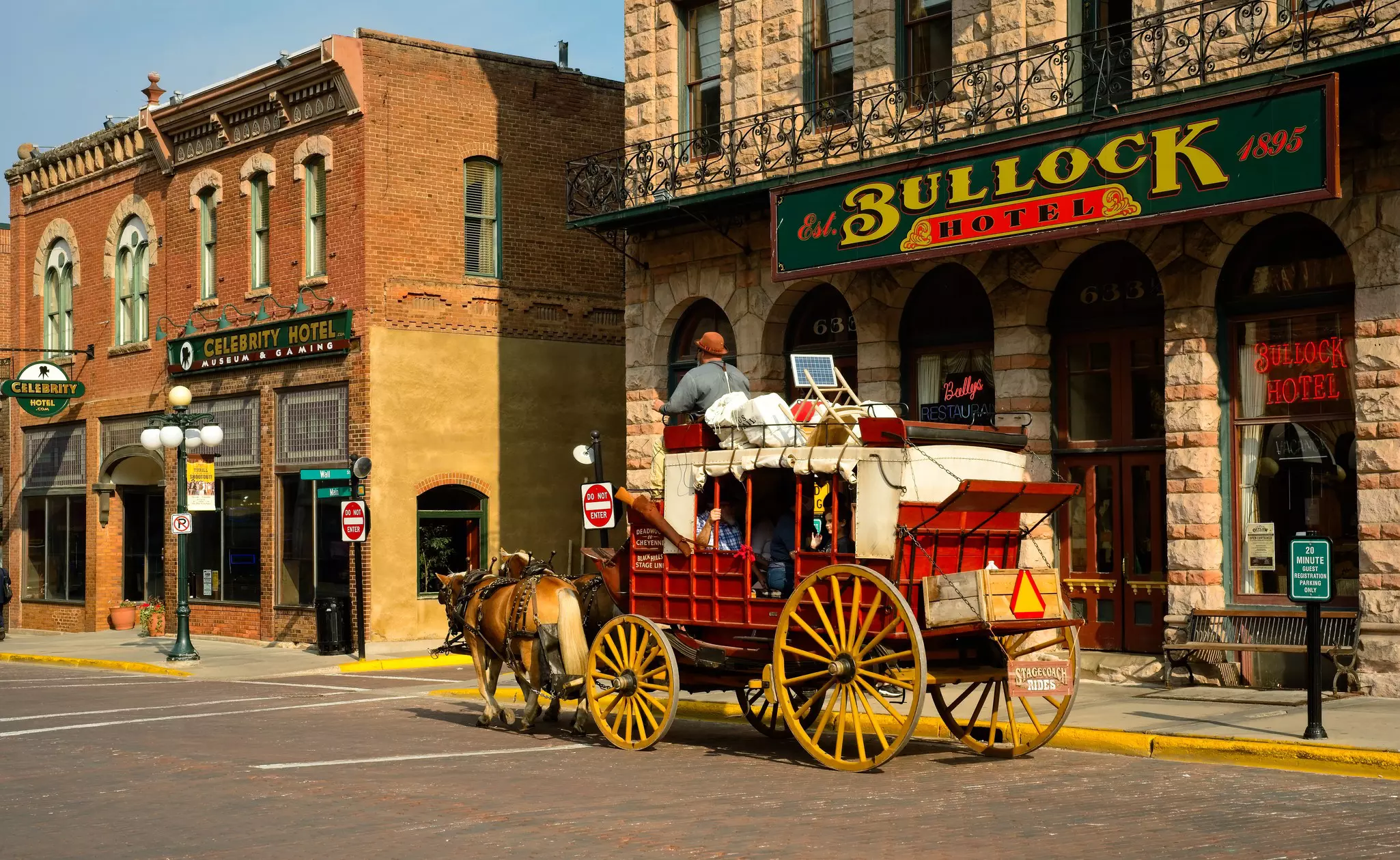 A stagecoach and hotel in Deadwood, South Dakota