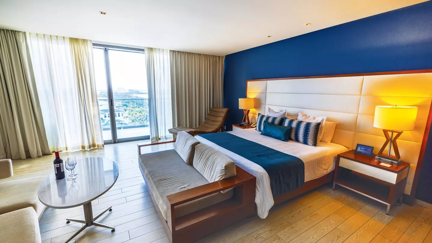 A picture of the apartment's spacious and light living room