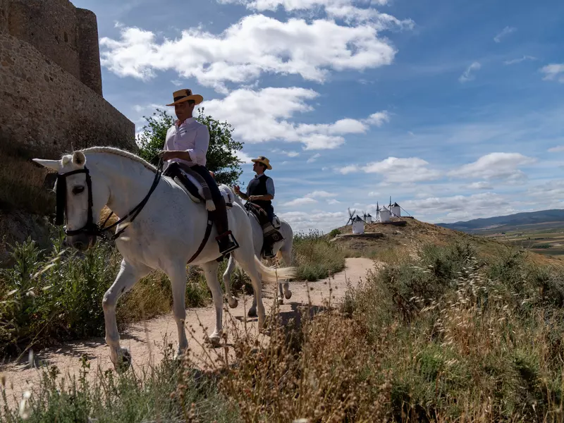 Castilla-La Mancha is the perfect place for horseback riding. Centro Ecuestre Los Caireles is an equestrian school, and leads tours of the Consuegra's famous windmills.
