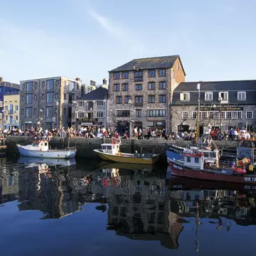 The Barbican, Plymouths old harbour area, Plymouth, Devon, England, United Kingdom