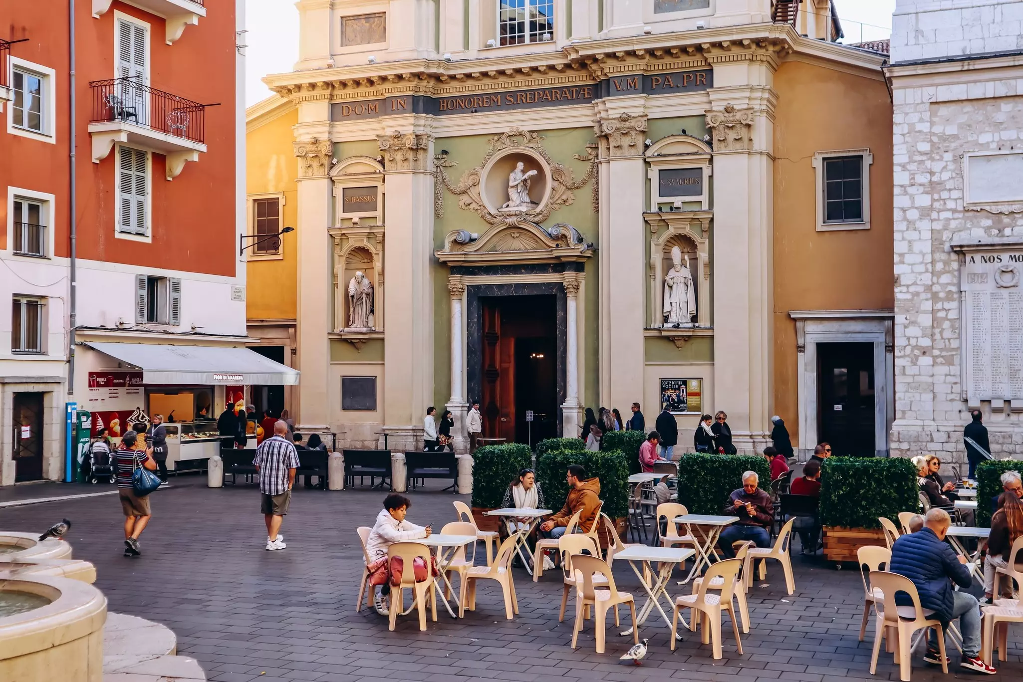 Sainte-Reparate de Nice cathedral located in the old part of the city of Nice, France