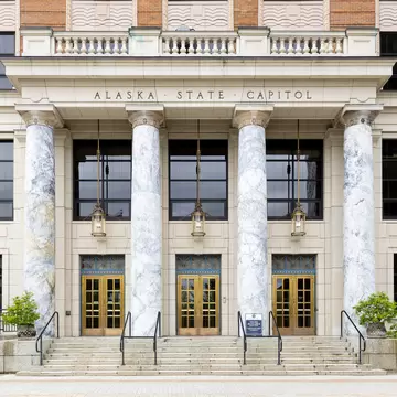 GettyImages-2219783588.jpg
The Alaska State Capitol in Juneau, AK.