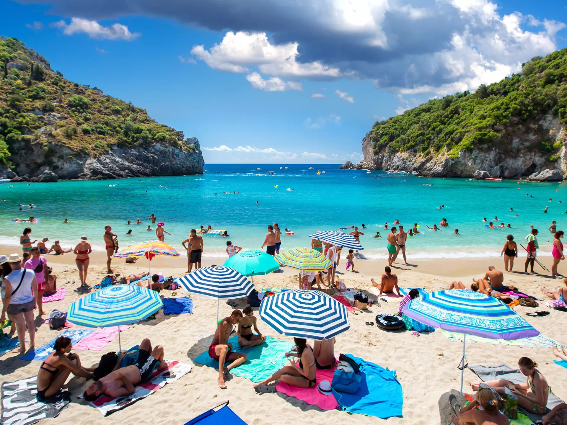 Paleokastritsa beach on Corfu. Milos Vucicevic/Shutterstock