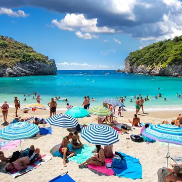 Paleokastritsa beach on Corfu. Milos Vucicevic/Shutterstock