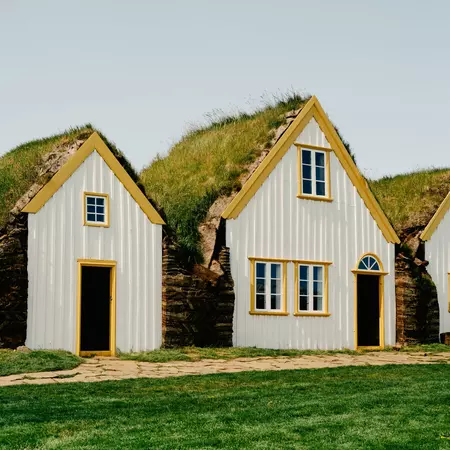 Exteriors of the Glaumbær Turf Farm & Museum