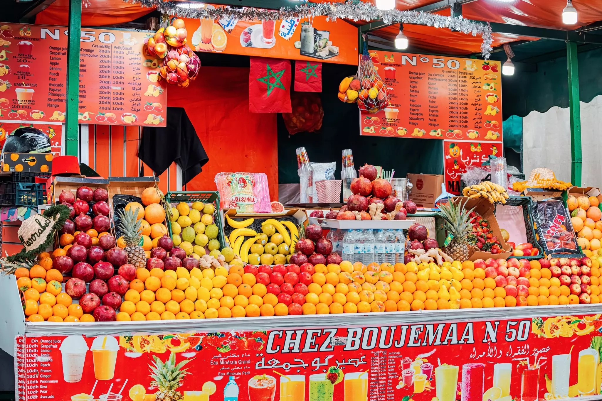 A colorful fruit stall at Djembe El Fna market. frantic00/Shutterstock